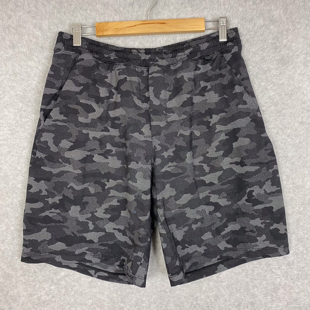 Lululemon Shorts Mens L Variegated Black Camo Pace Breaker Lined 9"